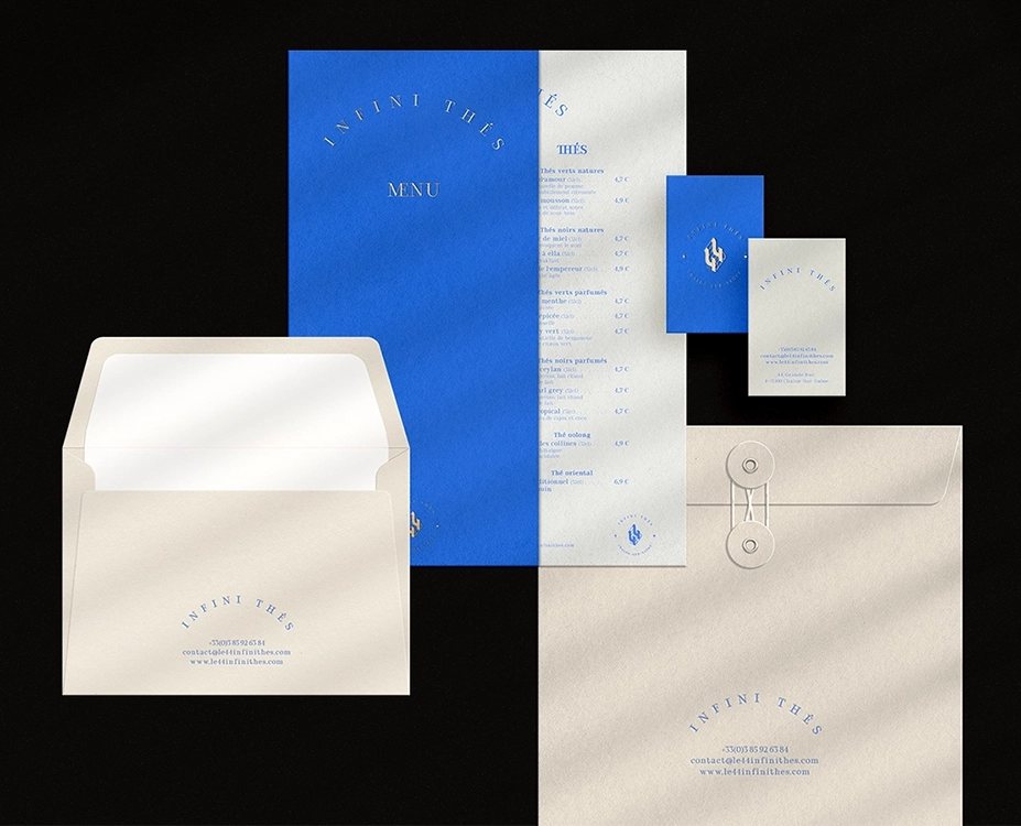 Le 44 identity — Branding using MF Corinthe typeface.
