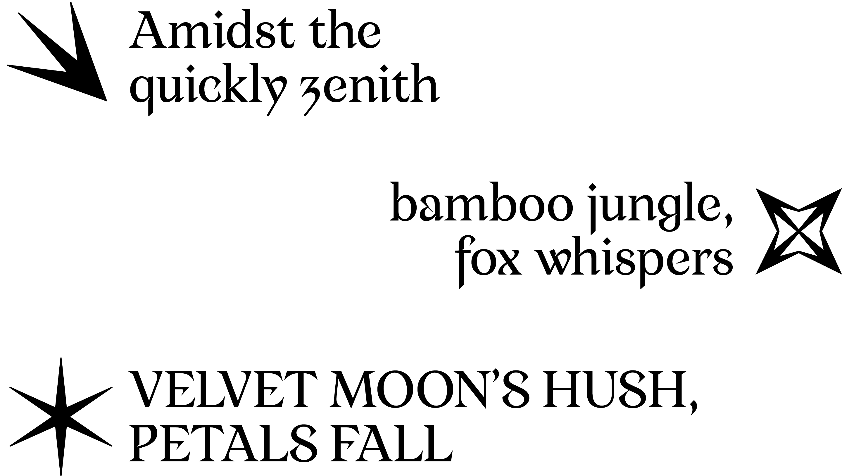 Editorial composition with Minazuki, serif typeface in context.